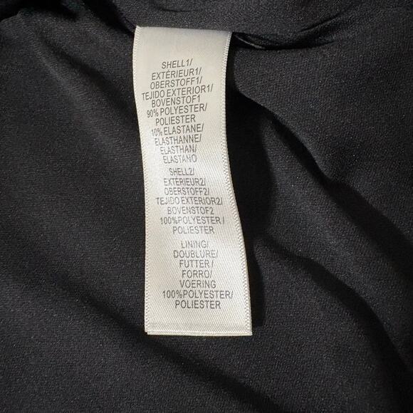 Adrianna Papell Dress Women 8 Black Burnout Velvet Striped Formal Evening - Picture 4 of 7